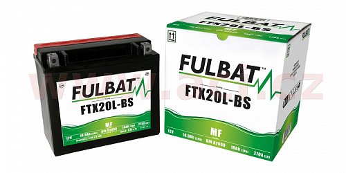 baterie 12V, FTX20 l-BS, 18Ah, 270A, bezúdržbová MF AGM 175x87x155, FULBAT (aktivovaná ve výrobě)